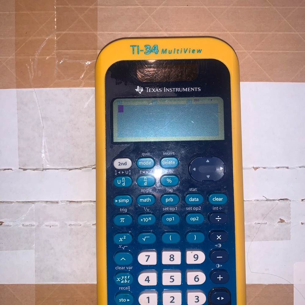 Texas Instruments TI-34 MultiView Calculator - Yellow and Blue